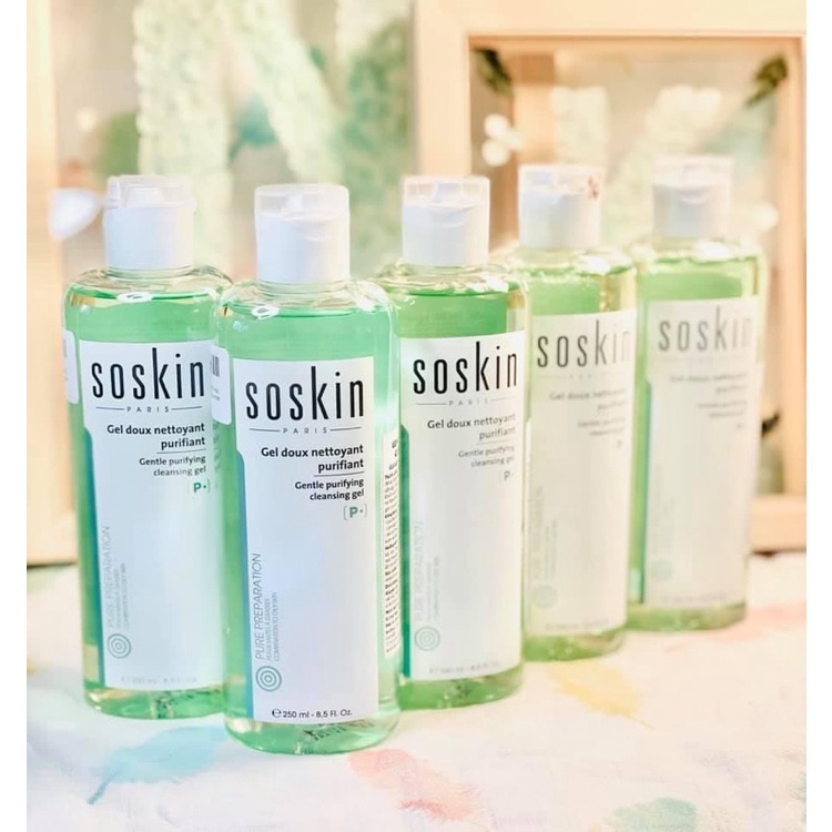 Nước Hoa Hồng diệt khuẩn, se khít lỗ chân lông cho da dầu mụn Soskin Gentle Purifying Lotion 250ml