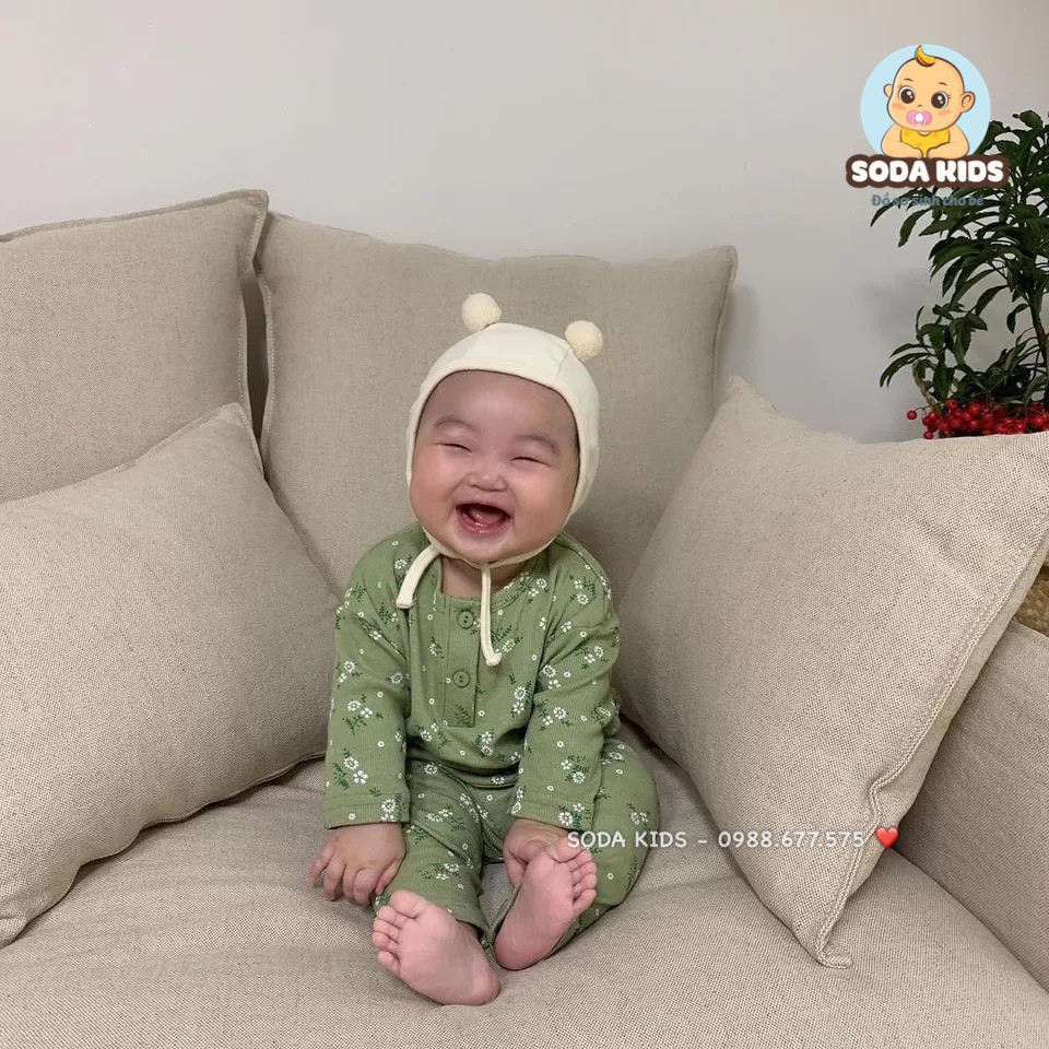 Mũ cục bông cho bé Hàn Quốc 0-12m