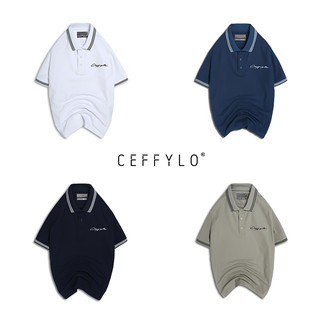 Áo Polo Thêu Chữ CEFFYLO Chất Liệu Cotton Co Giãn Thoáng Mát, Form Dáng Trẻ Trung Lịch Sự - POLIDO