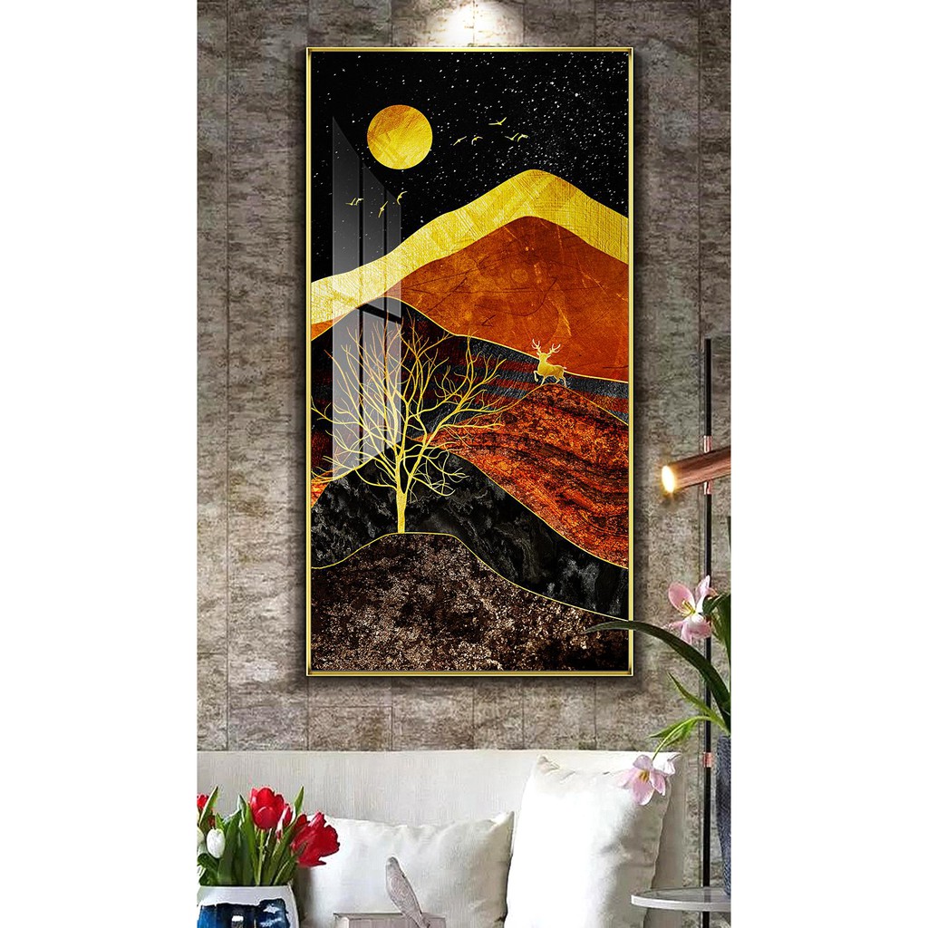Bộ 3 tranh ghép treo tường canvas hiện đại nghệ thuật nền đa màu sắc HD31