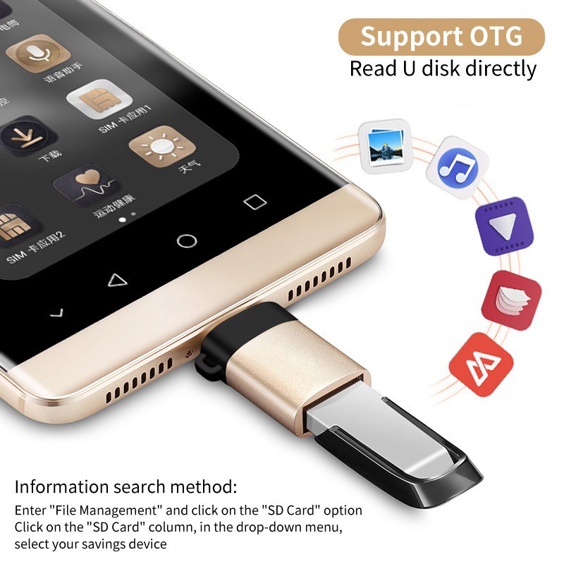 Đầu chuyển đổi Ankndo cổng USB 3.0 sang đầu Type-C OTG cho Laptop chất lượng cao