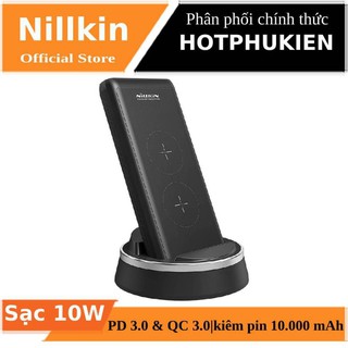 Dock sạc nhanh 10W không dây kiêm pin sạc dự phòng 10000mAh 1 cổng USB & 1 cổng Type-C hiệu Nillkin Power Mount