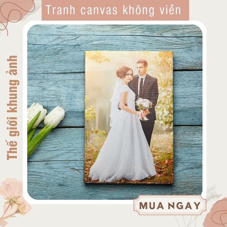 Tranh canvas không viền cỡ 30x40, công nghệ in bóng đẹp sắc nét, tốc độ giao hàng nhanh chóng