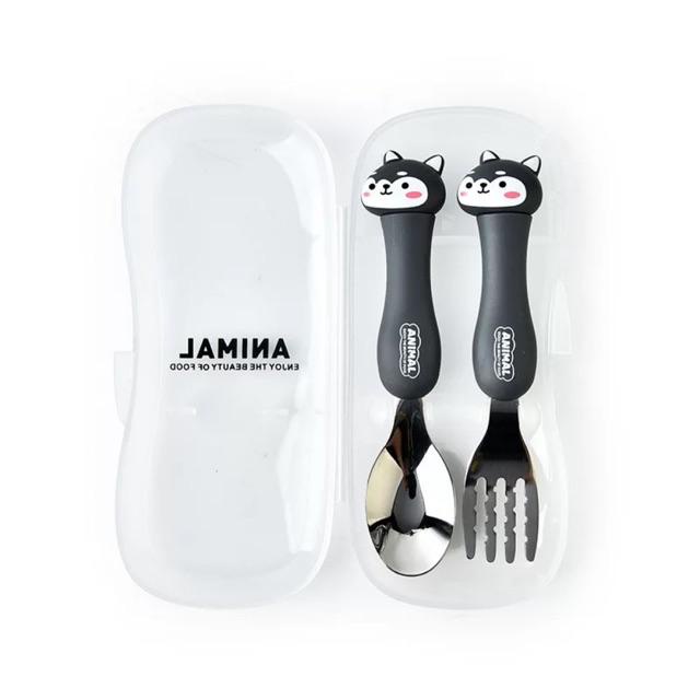 Set Thìa Dĩa Inox Cho Bé Ăn Dặm Tâp Xúc Tubokids