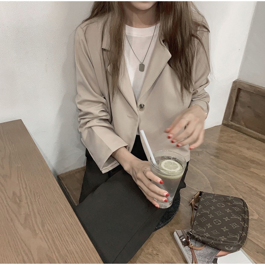 Áo Khoác Suit Trơn Màu Đơn Giản Dành Cho Nữ 37267