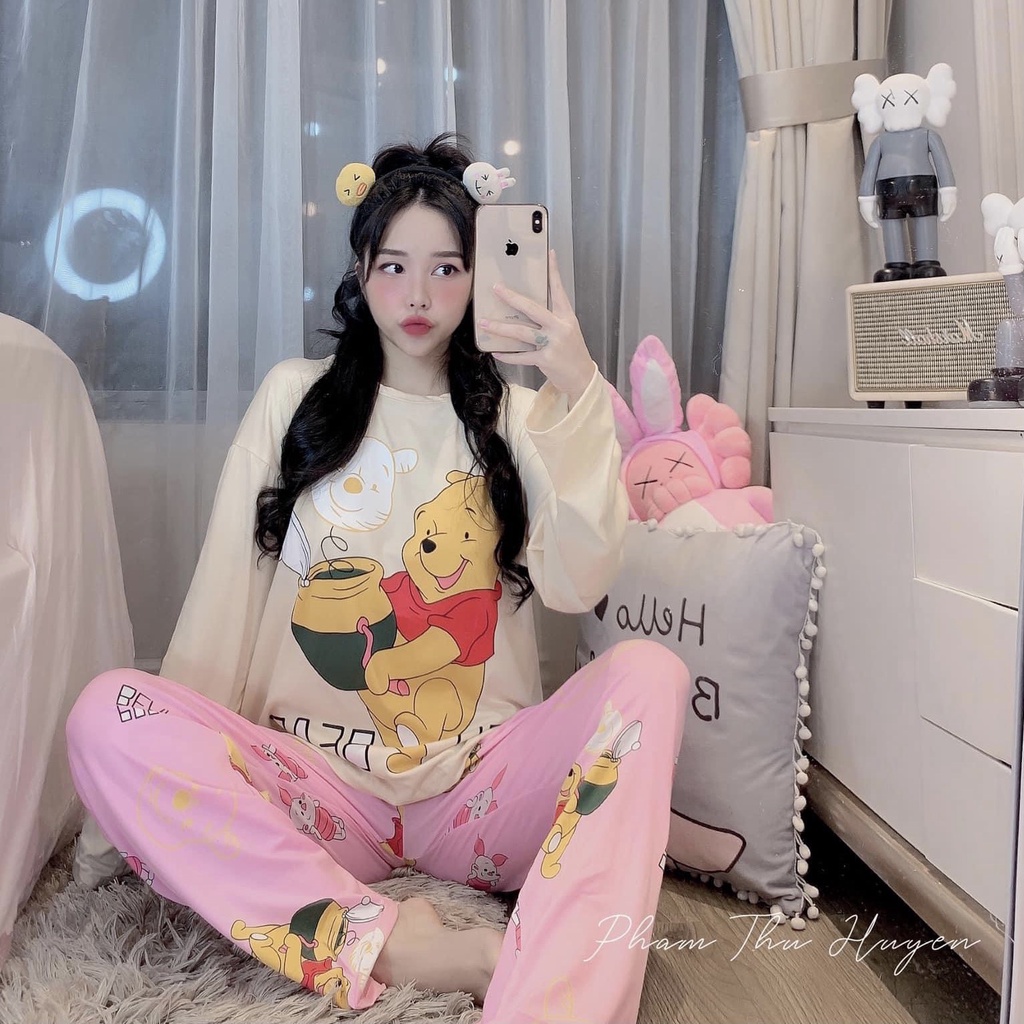 Đồ bộ mặc nhà đồ ngủ nữ thun cotton chất đẹp mềm mịn in hình dễ thương 🍀[HÀNG ĐẸP CHUẨN] | BigBuy360 - bigbuy360.vn