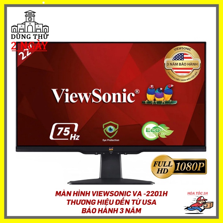 Màn hình máy tính ViewSonic VA2201H, 22inch, full HD, thương hiệu Mỹ, công nghệ SuperClear sắc nét thumbnail