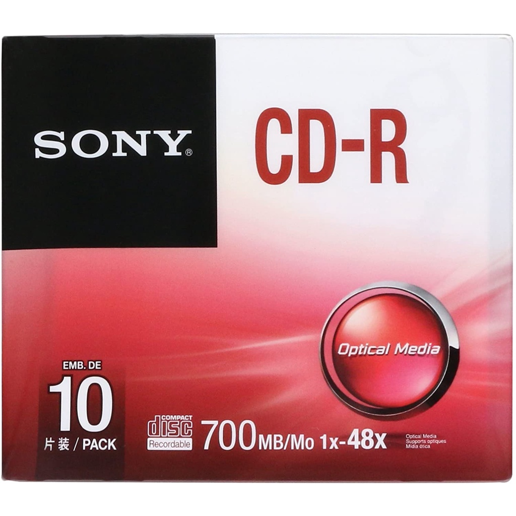 Hộp 10 đĩa trắng CD-R Sony