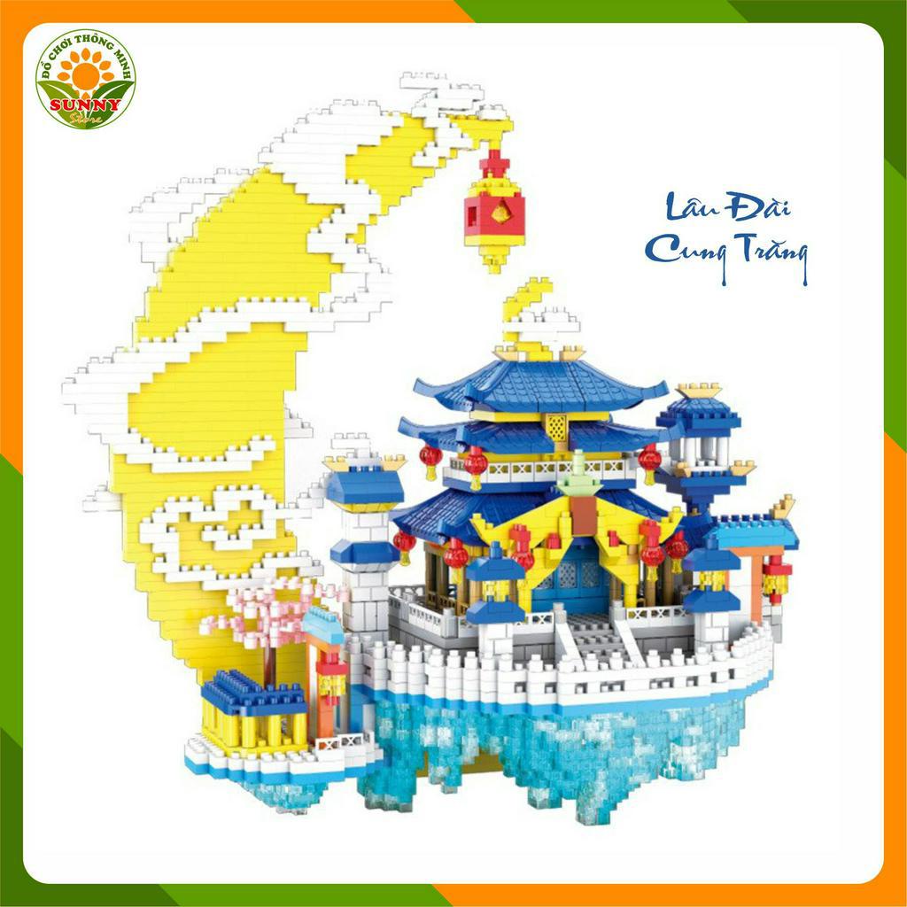 Mô hình lắp ghép 3D Công trình kiến trúc Lâu đài - Lâu đài chị Hằng - Hai size khác nhau - 4000-:- 8000pcs - Sunny