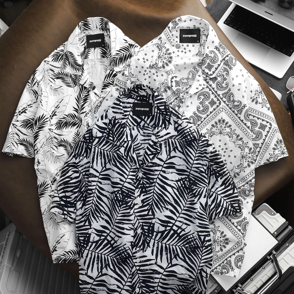 Áo Sơ Mi Oah Tay Ngắn Họa Tiết Đậm Chất Mùa Hè Chất Cotton Mỏng Nhẹ Thoáng Mát, Áo Cuban Shirt Trẻ Trung - FAPAS