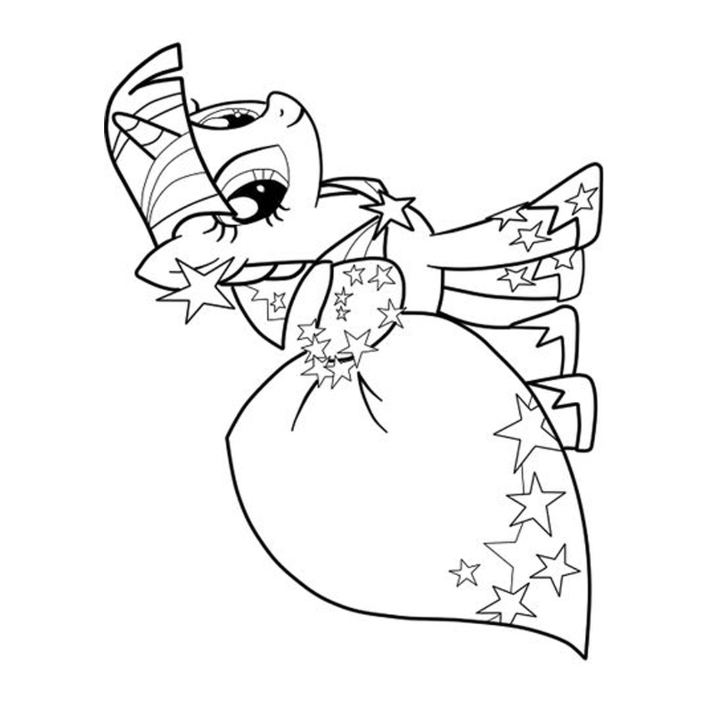 Bộ Tranh tô màu Pony cho bé tập tô màu