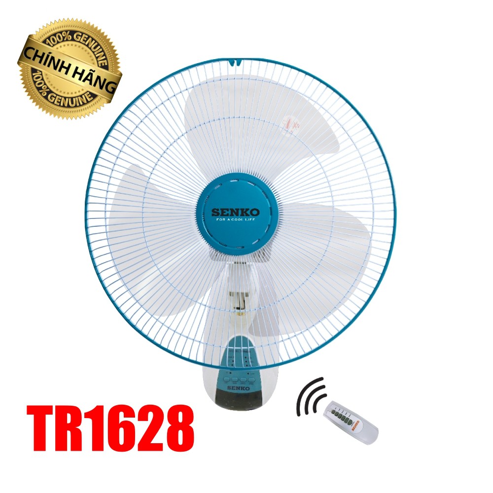 Quạt SENKO Có Remote Tiện Dụng TR1628 47W - Quạt treo tường, quạt điều khiển động cơ lõi đồng - Bảo hành lên đến 2 năm