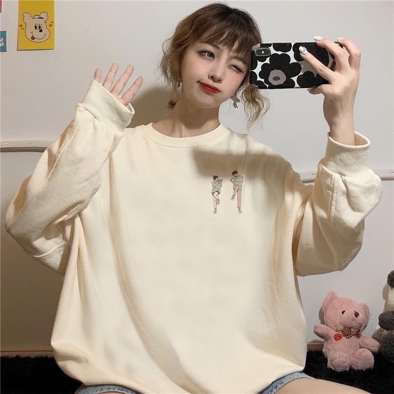 [Mã 12FASHIONSALE1 giảm 10K đơn 50K] [FREESHIP 50K Áo sweater nỉ đôi bạn(có video), áo sweater đôi bạn siêu xinh | BigBuy360 - bigbuy360.vn
