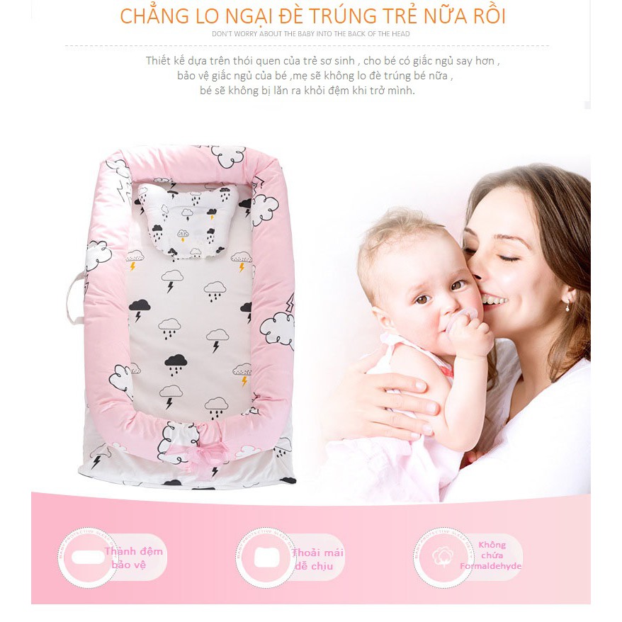 Bộ nệm nôi vải cho bé cực Xinh