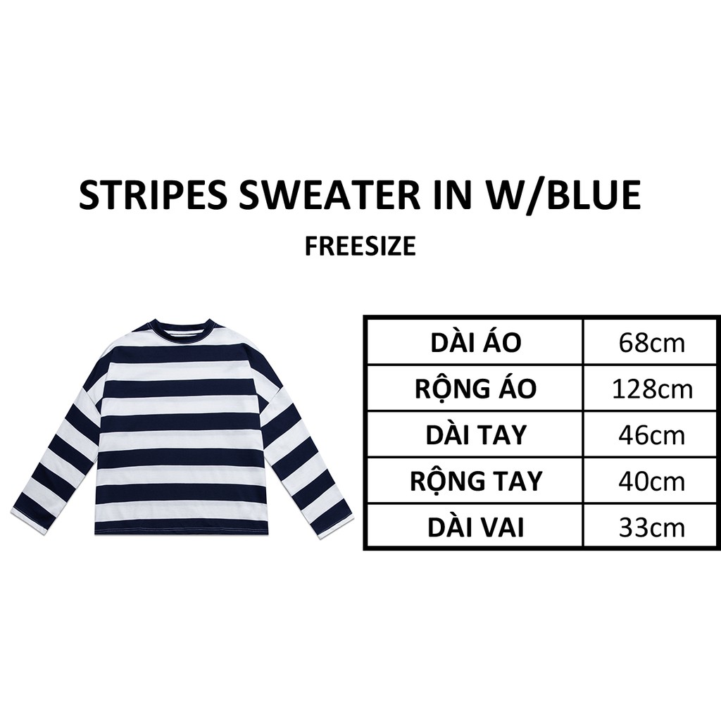 Áo ZOMBIE® Stripes Sweater In W/Blue