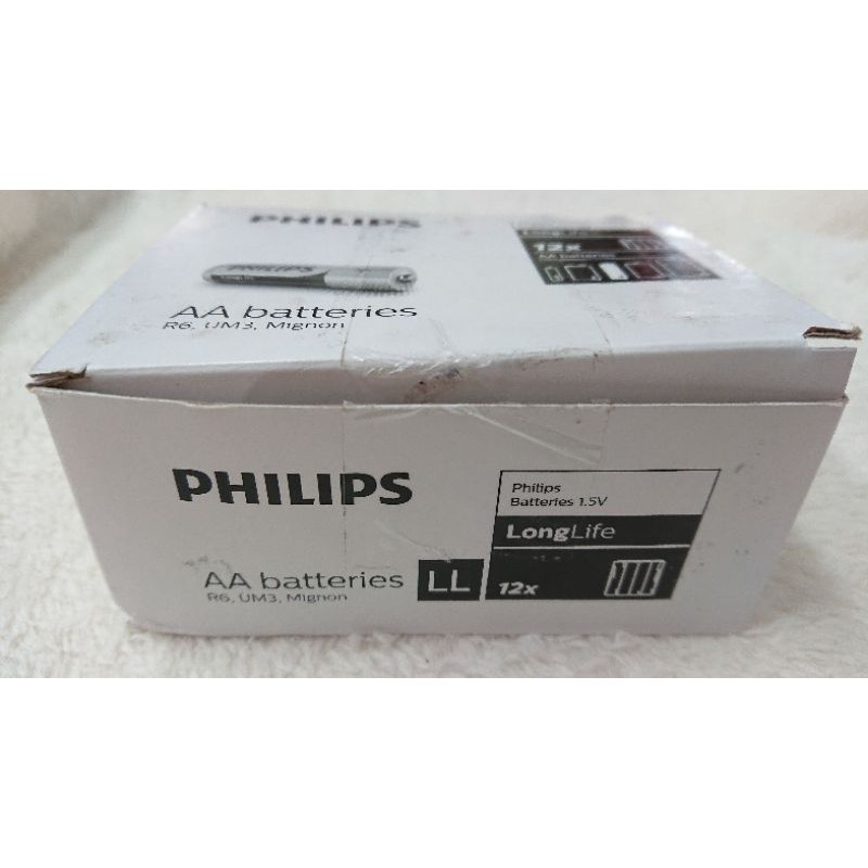 Bán cả hộp 48 viên pin kẽm Philips Long life R6 Mignon 1,5v chính hãng.