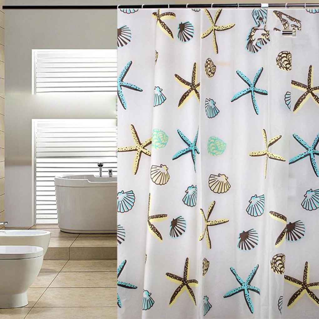 Rèm ngăn phòng tắm hình vỏ sò, sao biển