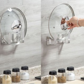 Giá Treo Vung Nồi,Thớt,Giá Treo Nắp Vung Inox SUS304 Nanichino có keo dán
