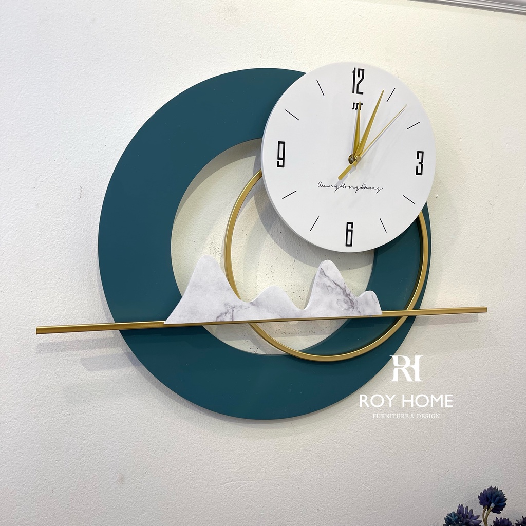 Đồng hồ treo tường Royhome Decor phong cách sáng tạo nghệ thuật mã JT2110560