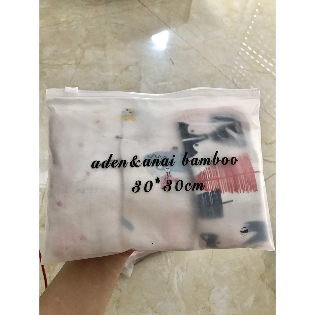 Khăn Sữa Sợi Tre Aden Anai 4 Lớp, 1 Set Gồm 3 Khăn, Hàng Sẵn Giao Ngay, Không Chọn Hình, Giao Ngẫu Nhiên