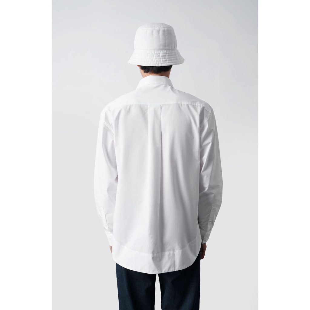 Áo Sơ Mi Nam Tay Dài Trơn Form Oversize - Routine 10S21SHL020