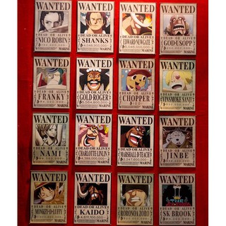 [Khổ A4] Combo 6 Poster Tờ truy lã nhân vật Onpiecee Bộ Tứ Hoàng khổ A4  29.7 cm x 21 cm