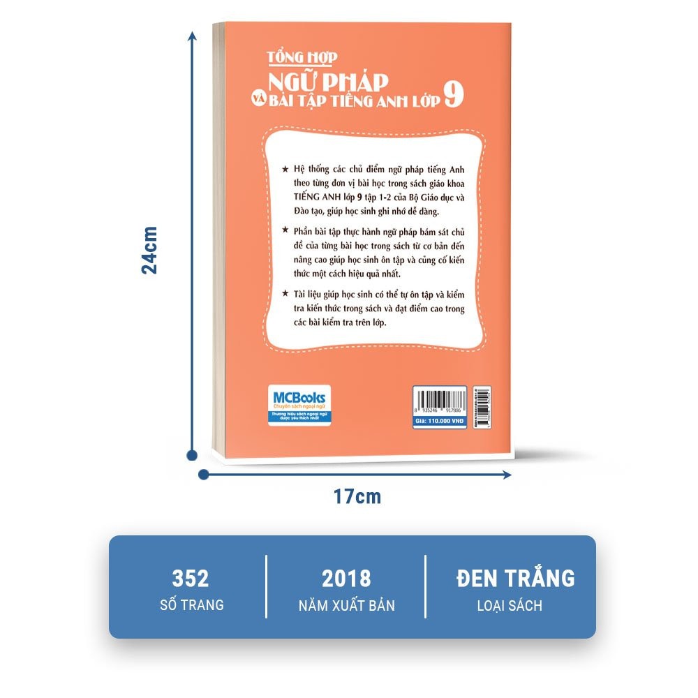 Sách - Tổng Hợp Ngữ Pháp Và Bài Tập Tiếng Anh Lớp 9 - Tặng Kèm App Online