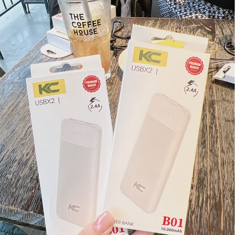 SẠC DỰ PHÒNG 10.000MAH KC B01 CHÍNH HÃNG KC - BH 12 THÁNG LỖI 1 ĐỔI 1