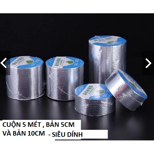 Băng dính chống thấm nước, Keo Chống Dột. Miếng Siêu DínhCuộn 5 Mét Băng Keo Dán Rộng 5cm/10cm, HÒA PHÁ