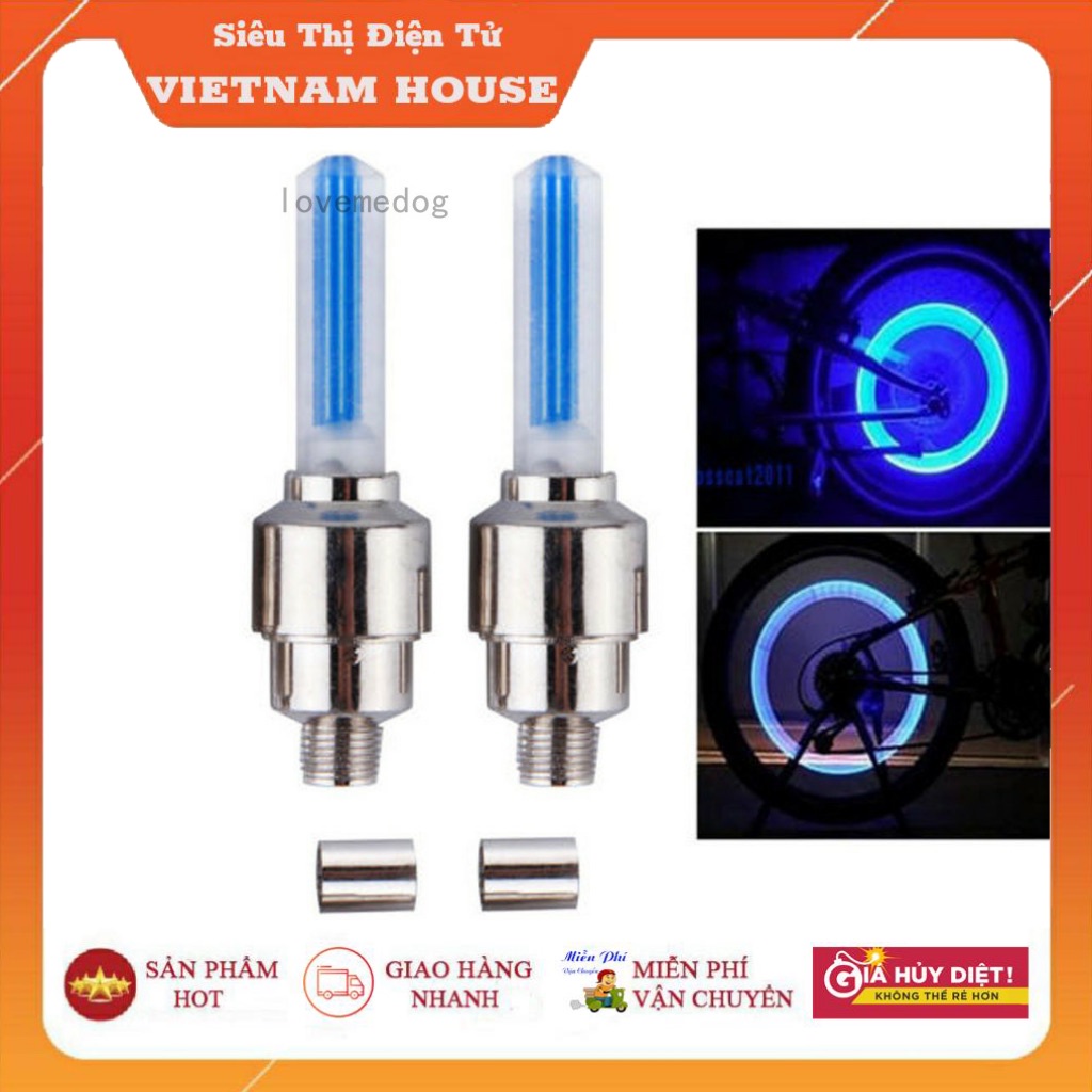 Đang Sale&gt;&gt; Bộ 2 Đèn Led Gắn Van Bánh Xe Trang Trí Nhiều Màu Cho Xe Đạp, Xe Máy, Xe hơi, Xe Ô tô.