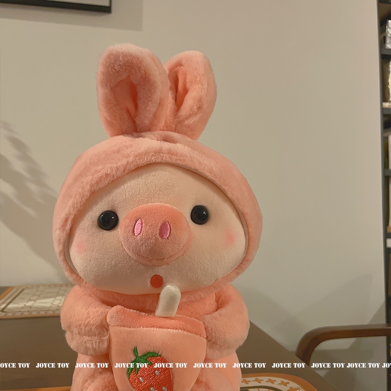 25cm Gấu Bông Hình Con Heo Ôm Cà Rốt Cao Cấp--Boba lợn Sang trọng Đồ chơi sang trọng Con heo dễ thương Thú nhồi bông Bong bóng Trà Đồ chơi sang trọng