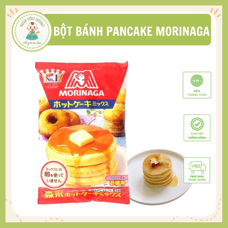 Bột làm bánh pancake morinaga làm bữa phụ cho bé 600g