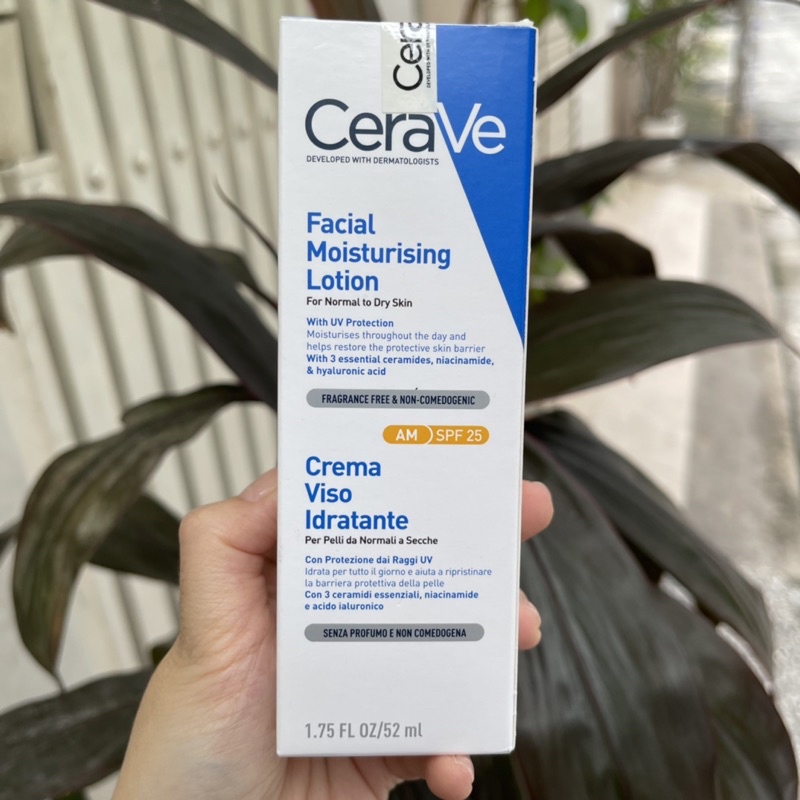 Kem dưỡng ban ngày CeraVe Facial Moisturising Lotion AM SPF 25 (52mL)