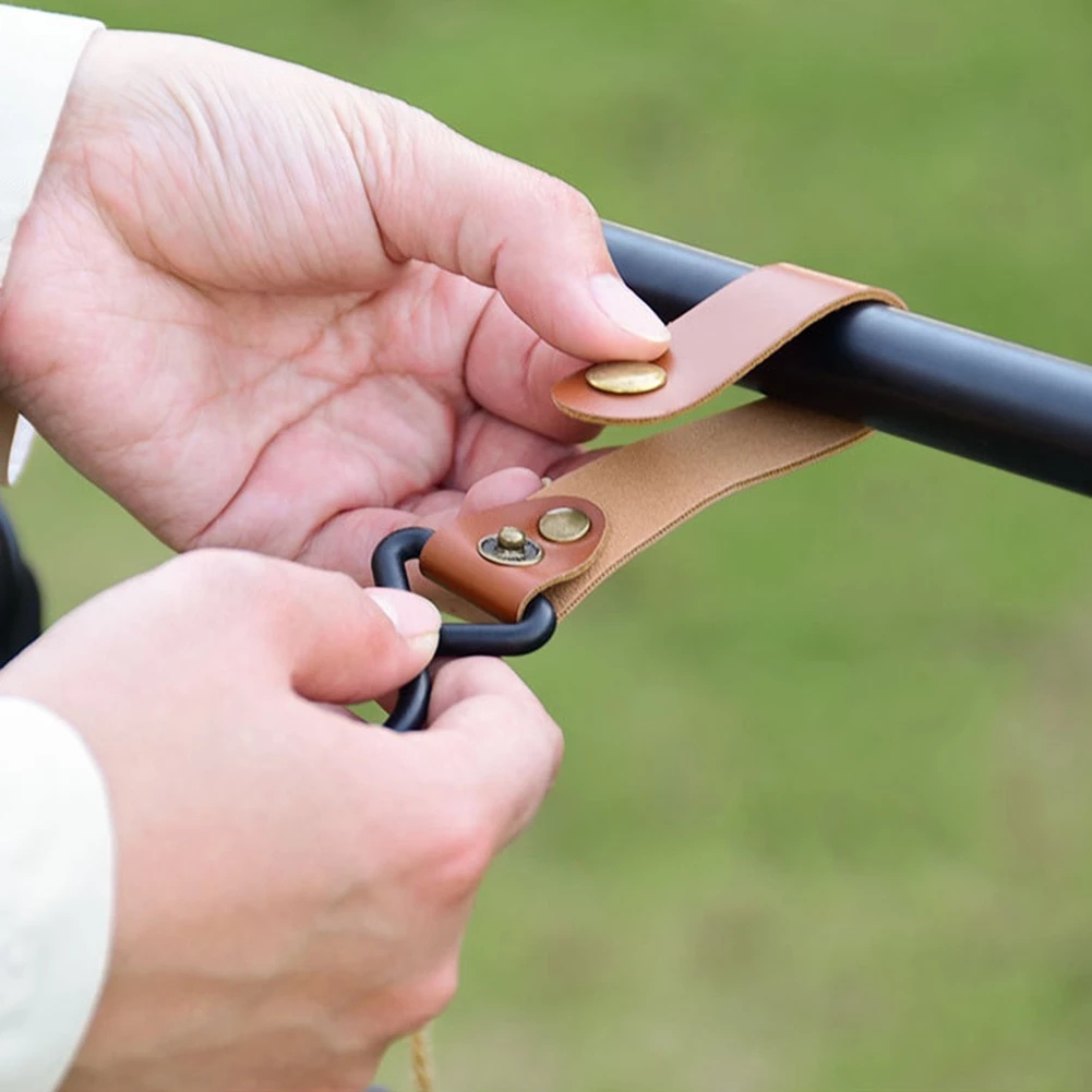 Móc khóa chữ S bằng da PU đa chức năng cho leo núi