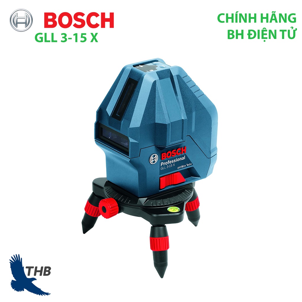 Máy cân bằng Bosch GLL 3-15X dùng tia laser Bảo hành điện tử 6 tháng