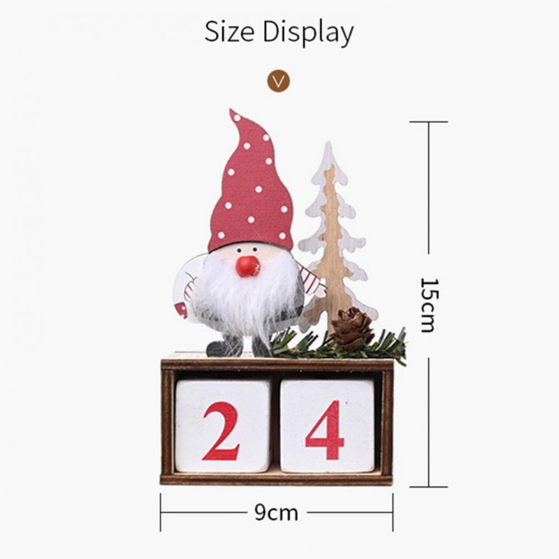 Lịch Để Bàn Đếm Ngược Hình Ông Già Noel Hoạt Hình Sáng Tạo Trang Trí Nhà Cửa / Tiệc Giáng Sinh