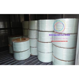 Dây đai nhựa PP tái chế màu trắng kích thước 12mm và 15mm
