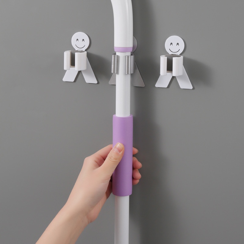 Móc Treo Cây Lau Nhà Gắn Tường Hình Mặt Cười Đa Năng Giá Đỡ
