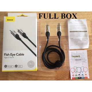 [TypeC-Lightning]Cáp sạc iphone có đèn LED Baseus Fish Eye Cable