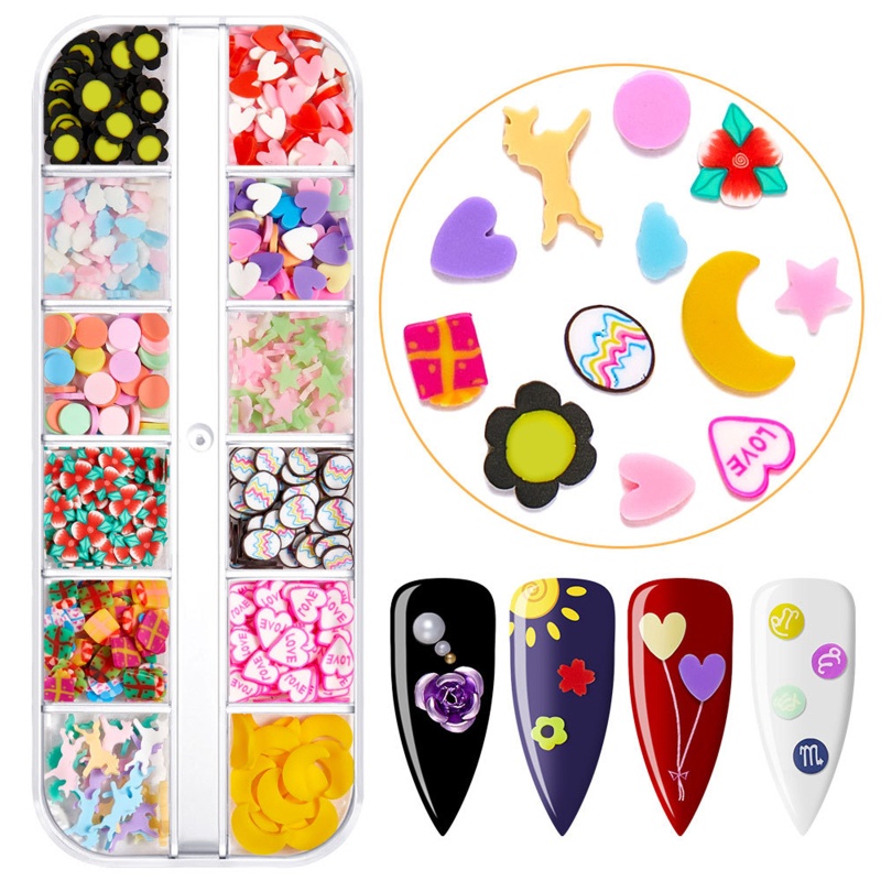 Phụ Kiện Trang Trí Móng Tay 3D Hình Trái Tim Xinh Xắn