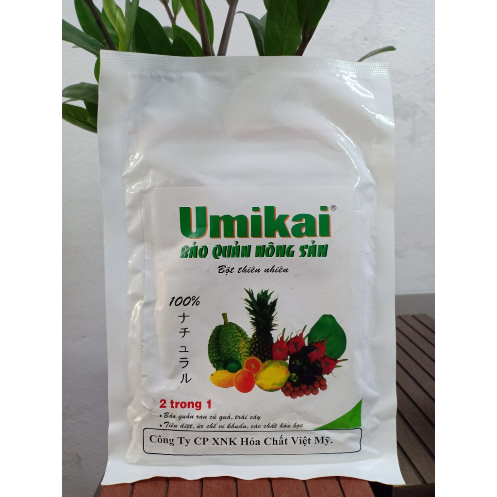 UMIKAI GÓI 250G - Bột thiên nhiên bảo quản nông sản: rau củ quả, trái cây tươi