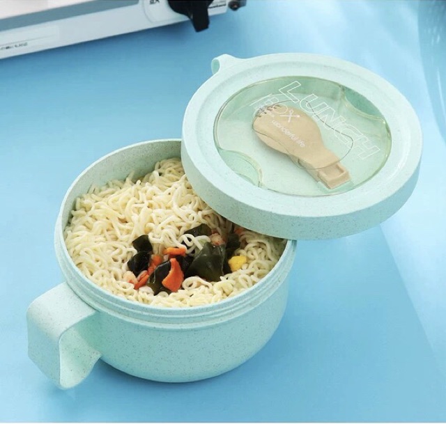 [ĐỘC QUYỀN]_Tô Úp Mì Chống Tràn Giữ Nhiệt Cao Cấp 850ML (Kèm Muỗng Nĩa) | BigBuy360 - bigbuy360.vn