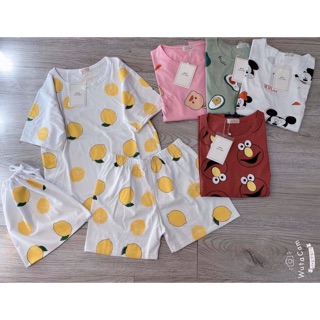 Bộ ngủ cotton quần đùi dành cho nữ