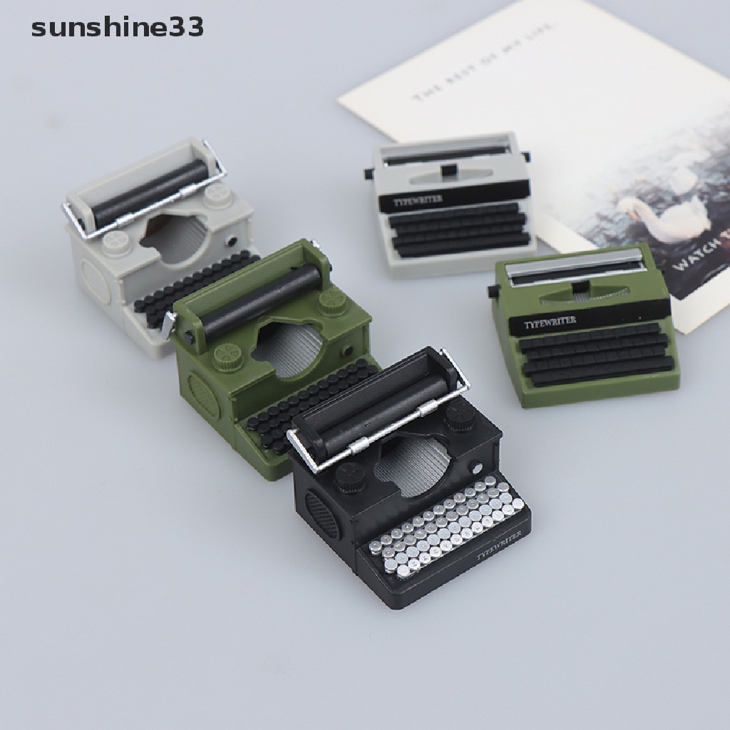 Mô Hình Máy Đánh Chữ Tỉ Lệ 1: 12 Trang Trí Nhà Búp Bê