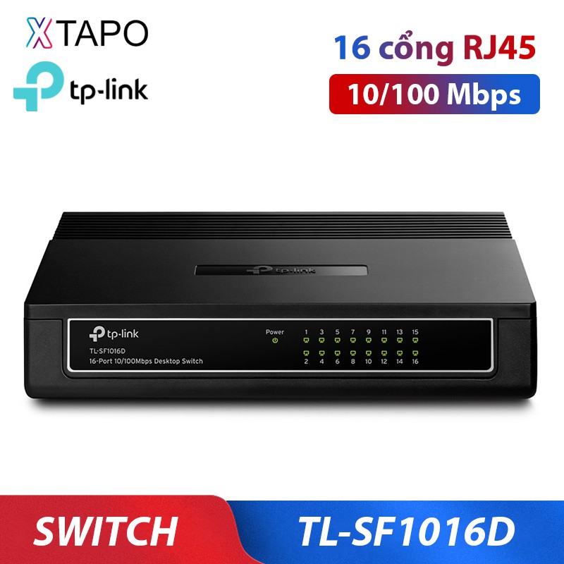 Bộ chia mạng Switch 16 cổng TP-Link TL-SF1016D 10/100Mbps - Hàng Chính Hãng