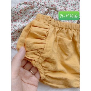 sét áo váy hoa quần đũi vàng kèm tuban cho bé