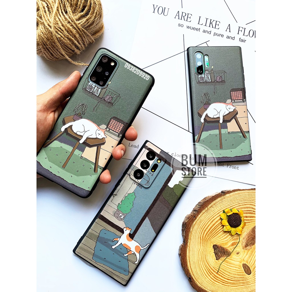 Ốp Lưng Bé Mèo Samsung S23 ULTRA / S23 Plus / S22 ULTRA /S22 Plus / S21 Ultra /Note 20 Ultra / Note 20 / S21 FE In Sần