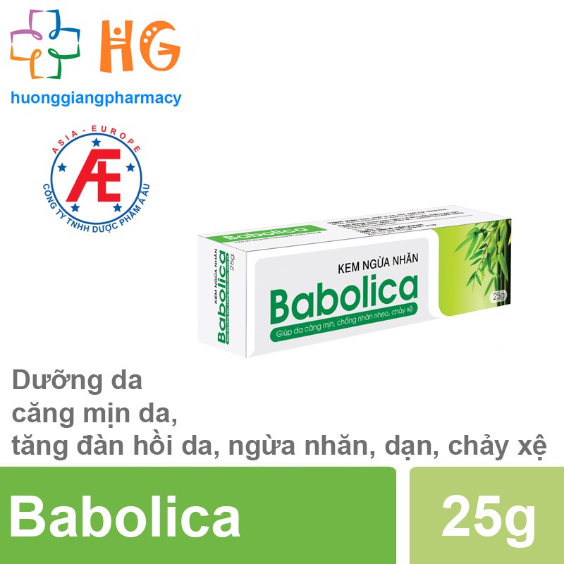 Kem ngừa nhăn Babolica - Dưỡng da căng mịn, tăng đàn hồi da, ngừa nhăn, chảy xệ (Tub 25g)