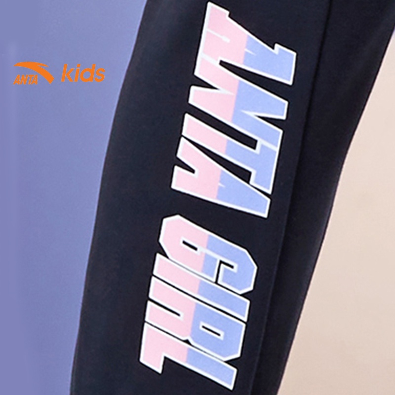 Quần dài thể thao bé gái thương hiệu thời trang Anta Kids 362135740