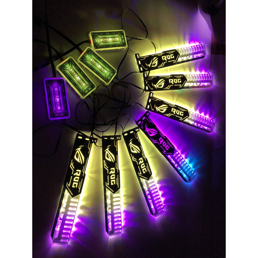 Giá Đỡ VGA RGB Đồng Bộ Hub CoolMoon 16 Triệu Màu 366 Hiệu Ứng 240x45mm | BigBuy360 - bigbuy360.vn